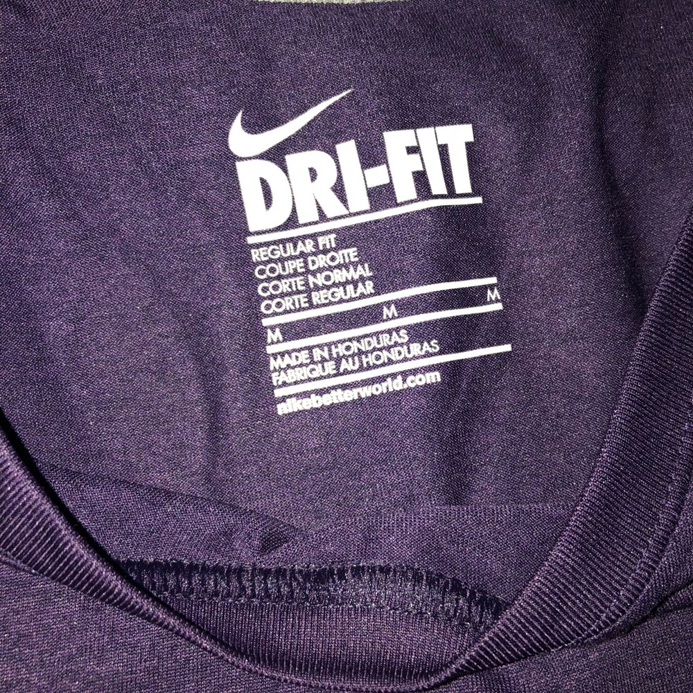 SOLD NIKE Purple Dri-Fit Long Sleeve - Picture 4 of 4